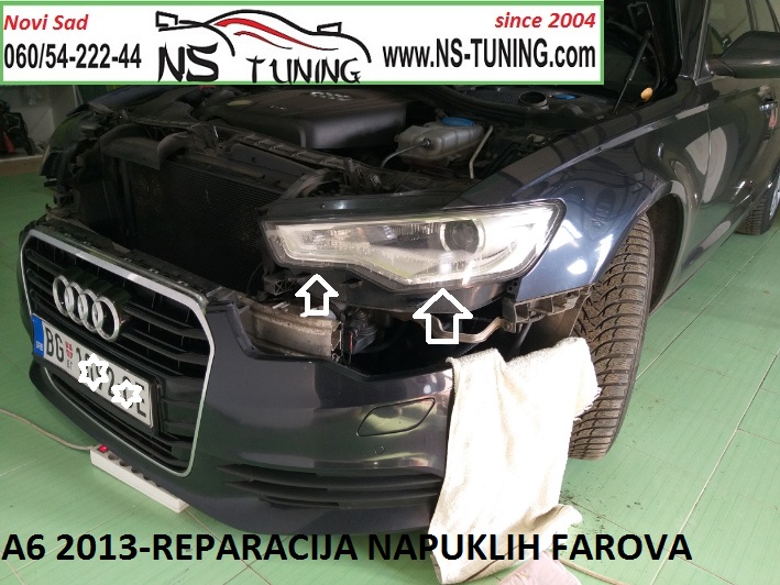 reparacija farova servis popravka audi a6 2013 novi sad auto servis ns tuning